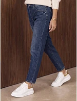 Dámské džíny slim fit s vysokým pasem, tmavě modré, FashionStreet UY3203 Dámské džíny slim fit s vysokým pasem, tmavě modré, FashionStreet UY3203