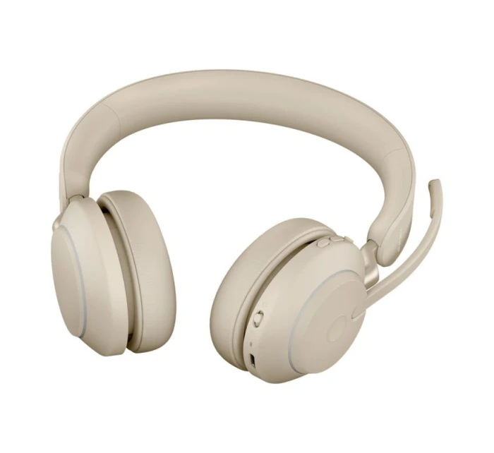 Bezdrátová sluchátka do uší Jabra Evolve2 65 UC Stereo Link380c, béžová