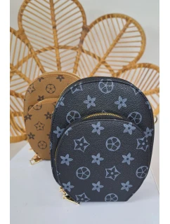 Dámská kabelka přes rameno ST-76 Černá vzor - Bruno Rossi