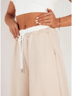 Dámské široké kalhoty béžové Dstreet model 21974050 - FashionStreet