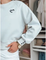 Dámská oversize mikina s vyšívanými srdíčky MONLOVE modrá FashionStreet BY1509