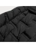 Dlouhá černá dámská vesta s páskem (JIN217) Dlouhá černá dámská vesta s páskem (JIN217)