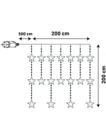Vánoční stromek světla závěs 200x200 CM 415LED WHITE STARS