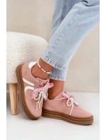 Dámské Tenisky Na Platformě S Ozdobami Růžové Vinness Dámské Tenisky Na Platformě S Ozdobami Růžové Vinness