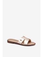 Dámské Plátěné Sandály Z Eko Kůže Zlaté Firvania Dámské Plátěné Sandály Z Eko Kůže Zlaté Firvania