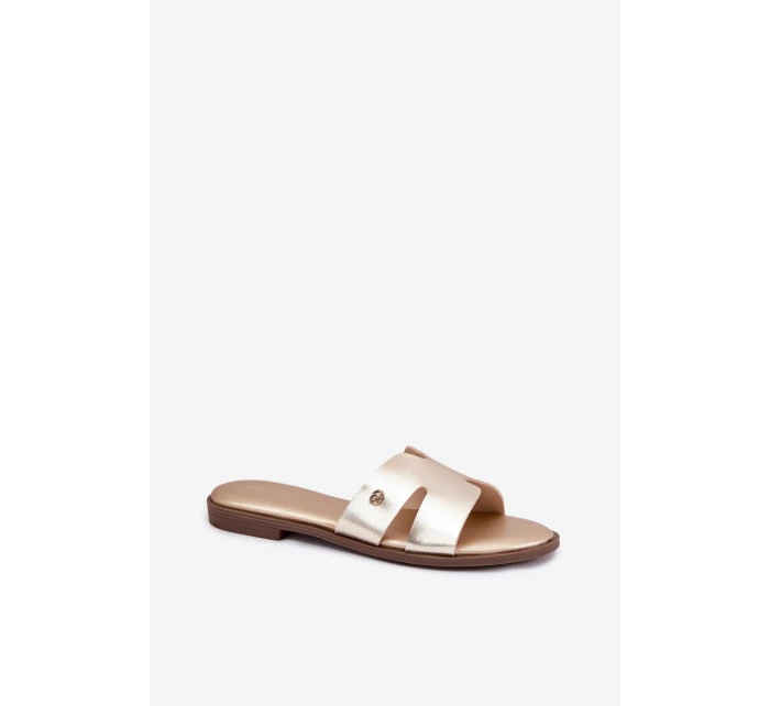 Dámské Plátěné Sandály Z Eko Kůže Zlaté Firvania Dámské Plátěné Sandály Z Eko Kůže Zlaté Firvania