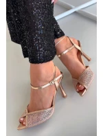 Dámské sandály na podpatku se zdobením model 21821807 - Boto