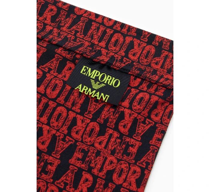 Pánské boxerky 112074 3F508 56936 černé se vzorem - Emporio Armani Pánské boxerky 112074 3F508 56936 černé se vzorem - Emporio Armani