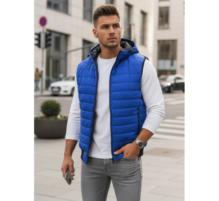 Pánská modrá vesta model 21966423 - Dstreet