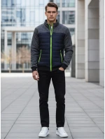 Kurtka męska przejściowa pikowana granatowa model 22013986 - FashionStreet