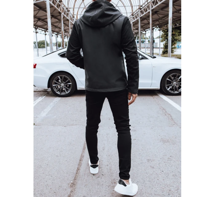 Pánská softshellová bunda s kapucí šedá FashionStreet TX4465