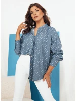 Dámská modrá košile PISAT FashionStreet DY0424 Dámská modrá košile PISAT FashionStreet DY0424