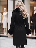 Płaszcz damski z odpinanym czarny model 22404894 - FashionStreet Płaszcz damski z odpinanym czarny model 22404894 - FashionStreet