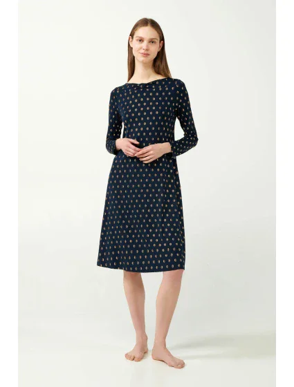 Vamp - Elegantní noční košile se zlatým potiskem 21015 - Vamp