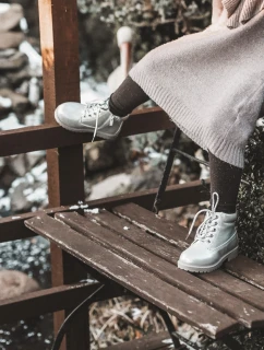 Dětské Boty Se Zipem stříbrné Dexter