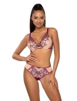 Dámská Push-up podprsenka Maureen M-3808/11/1 Fialová s béžovou - MAT