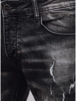 Pánské černé džínové kalhoty FashionStreet UX4245 Pánské černé džínové kalhoty FashionStreet UX4245