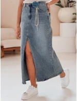 LOVE modrá maxi sukně s květinami Dstreet model 21989131 - FashionStreet