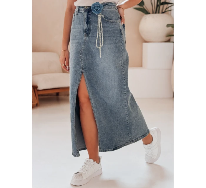 LOVE modrá maxi sukně s květinami Dstreet model 21989131 - FashionStreet