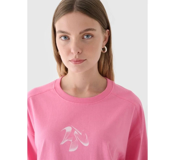 Dámské tričko oversize s potiskem model 21432950 - 4F Dámské tričko oversize s potiskem model 21432950 - 4F