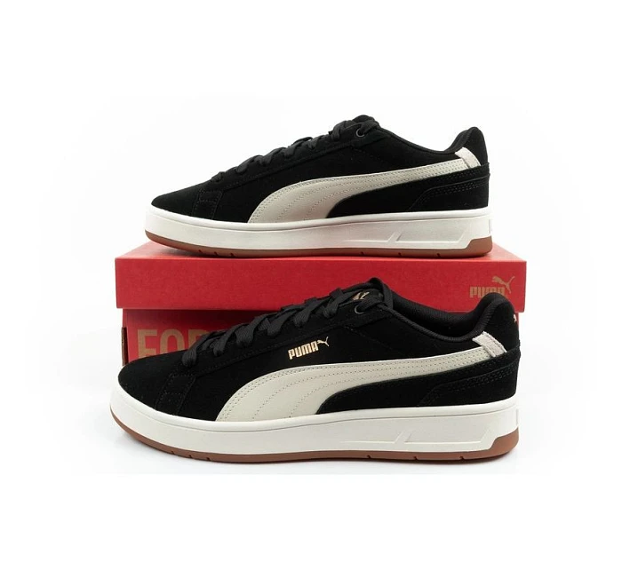 Pánská sportovní obuv Court model 22055992 kožené tenisky black - Puma Pánská sportovní obuv Court model 22055992 kožené tenisky black - Puma