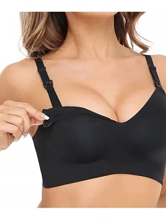 MOMCOZY YN21 těhotenská a kojící podprsenka, černá, velikost S