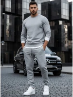 Pánská hladká šedá mikina BX3354