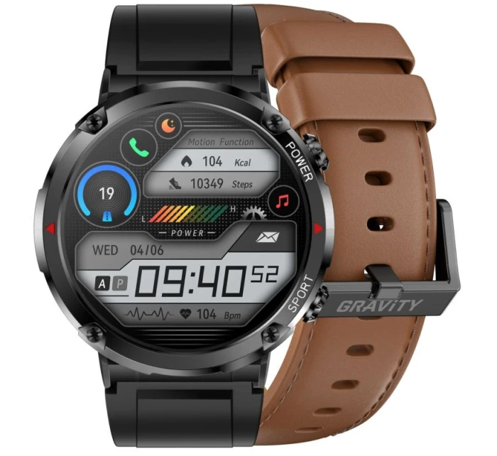Chytré hodinky Gravity GT21-4 + černý silikonový řemínek Chytré hodinky Gravity GT21-4 + černý silikonový řemínek