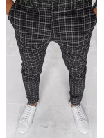 Pánské černé kostkované chino kalhoty Dstreet UX3968