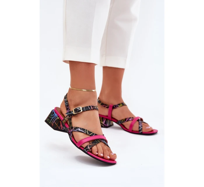 Sandály na podpatku model 215333 Step in style Sandály na podpatku model 215333 Step in style