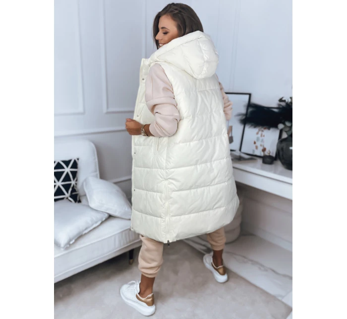 Dámská vesta BRONS ecru FashionStreet TY3088