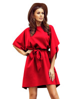 SOFIA - Červené dámské motýlkové šaty 287-3