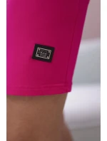 Šaty s vázaným výstřihem fuchsiové barvy Šaty s vázaným výstřihem fuchsiové barvy