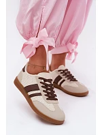 Dámské tenisky s pleteným vzorem hnědé Selvelin