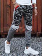 Pánské kamuflážní antracitové tepláky FashionStreet UX4427 Pánské kamuflážní antracitové tepláky FashionStreet UX4427