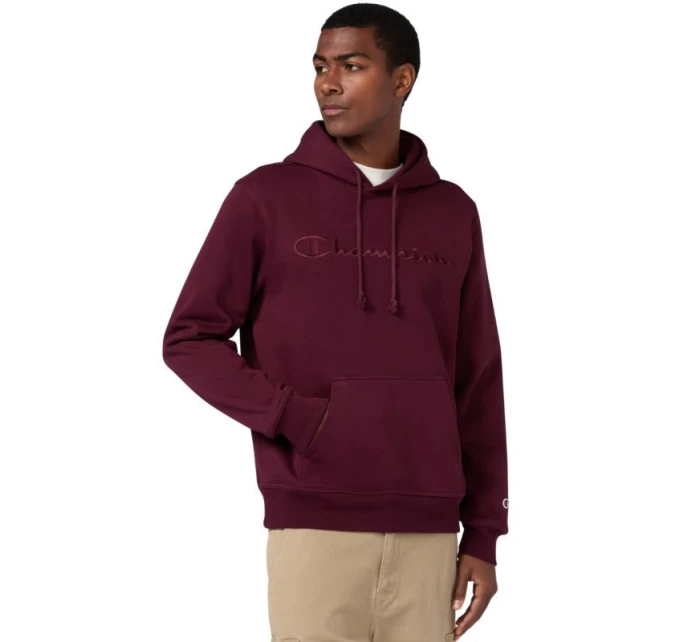 Pánská mikina s kapucí bordó pánské model 21811897 - CHAMPION Pánská mikina s kapucí bordó pánské model 21811897 - CHAMPION