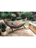 ZAHRADNÍ HAMMAK 1 OSOBA 200x100 cm s tyčí 1052182