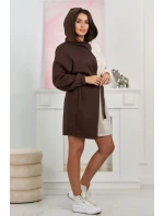 Izolovaná dvoubarevná mikina hnědá + béžová melanž