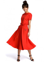 B067 Rozšířené šaty - červené