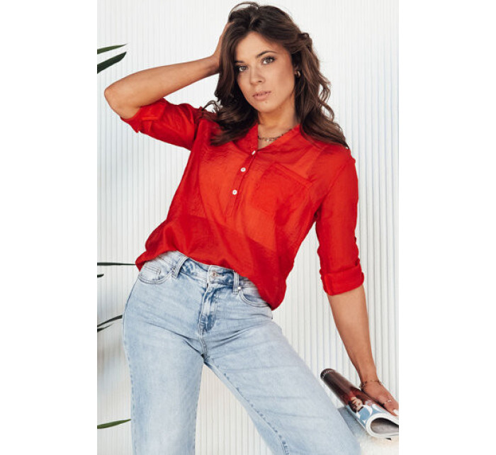 LUNA dámská košile červená Dstreet RY2323