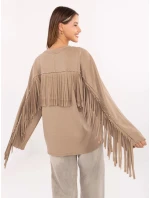 bluza damska z ciemny beżowy model 21470521 - Factory Price