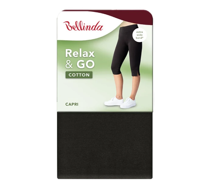 Dámské bavlněné capri RELAX & GO COTTON CAPRI - BELLINDA - černá