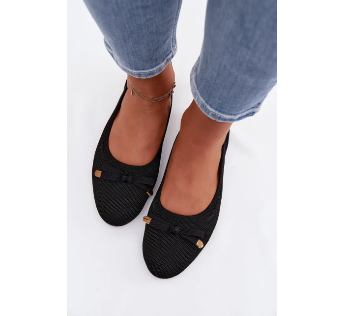 Černé balerínky s mašlí model 21997789 - Boto Černé balerínky s mašlí model 21997789 - Boto