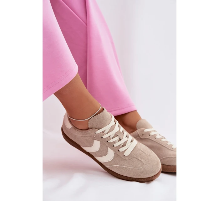 Dámské tenisky z eko semiše tmavě béžové Jesavella Dámské tenisky z eko semiše tmavě béžové Jesavella