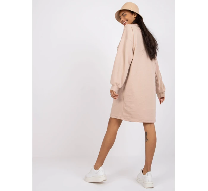 Dámské šaty Dress-EM-SK-717.33X-béžová