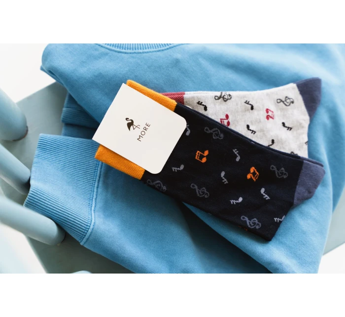 Miusical Notes 051-133 tmavě modré ponožky - Více