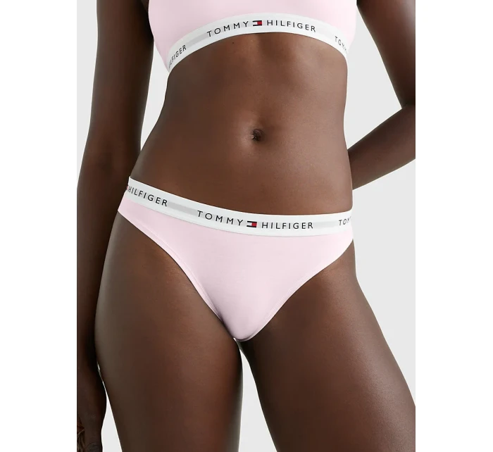 Dámská tanga LOGO WAISTBAND THONG UW0UW03835TOG světle růžová - Tommy Hilfiger Dámská tanga LOGO WAISTBAND THONG UW0UW03835TOG světle růžová - Tommy Hilfiger