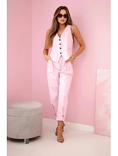Set vesta + kalhoty bonbónově růžová