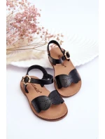Klasické dětské sandály černé Izzy Klasické dětské sandály černé Izzy