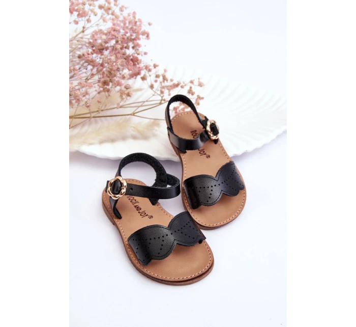 Klasické dětské sandály černé Izzy Klasické dětské sandály černé Izzy
